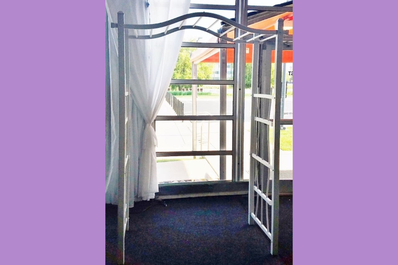 White Plastic Arbor - Undecorated